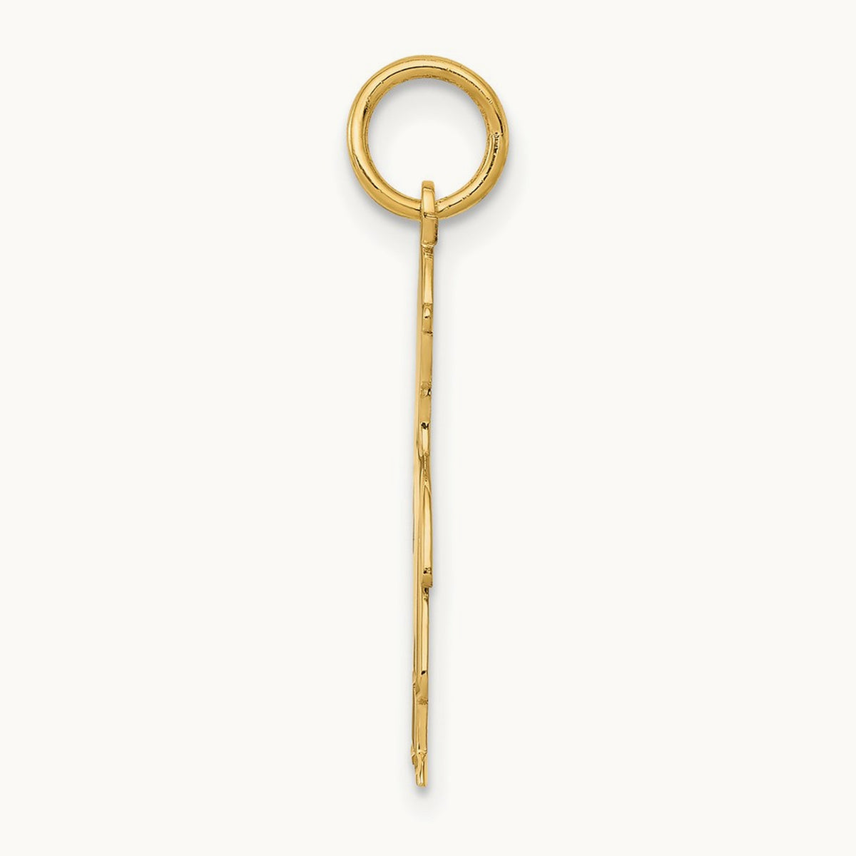 .018 Depth Engravable Boy Charm — 14K Yellow Gold, 25mm