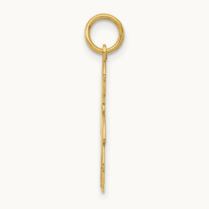 .018 Depth Engravable Boy Charm — 14K Yellow Gold, 25mm