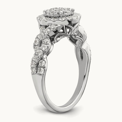 Cluster Engagement Ring, 1.00 ct tw Lab-Grown Diamond