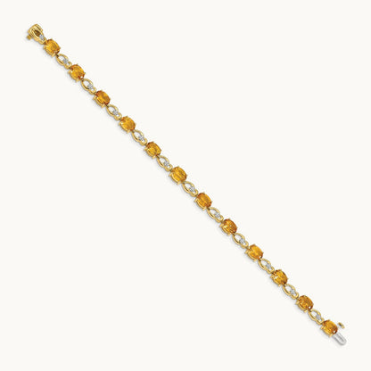 Citrine and Diamond Bracelet, 14K