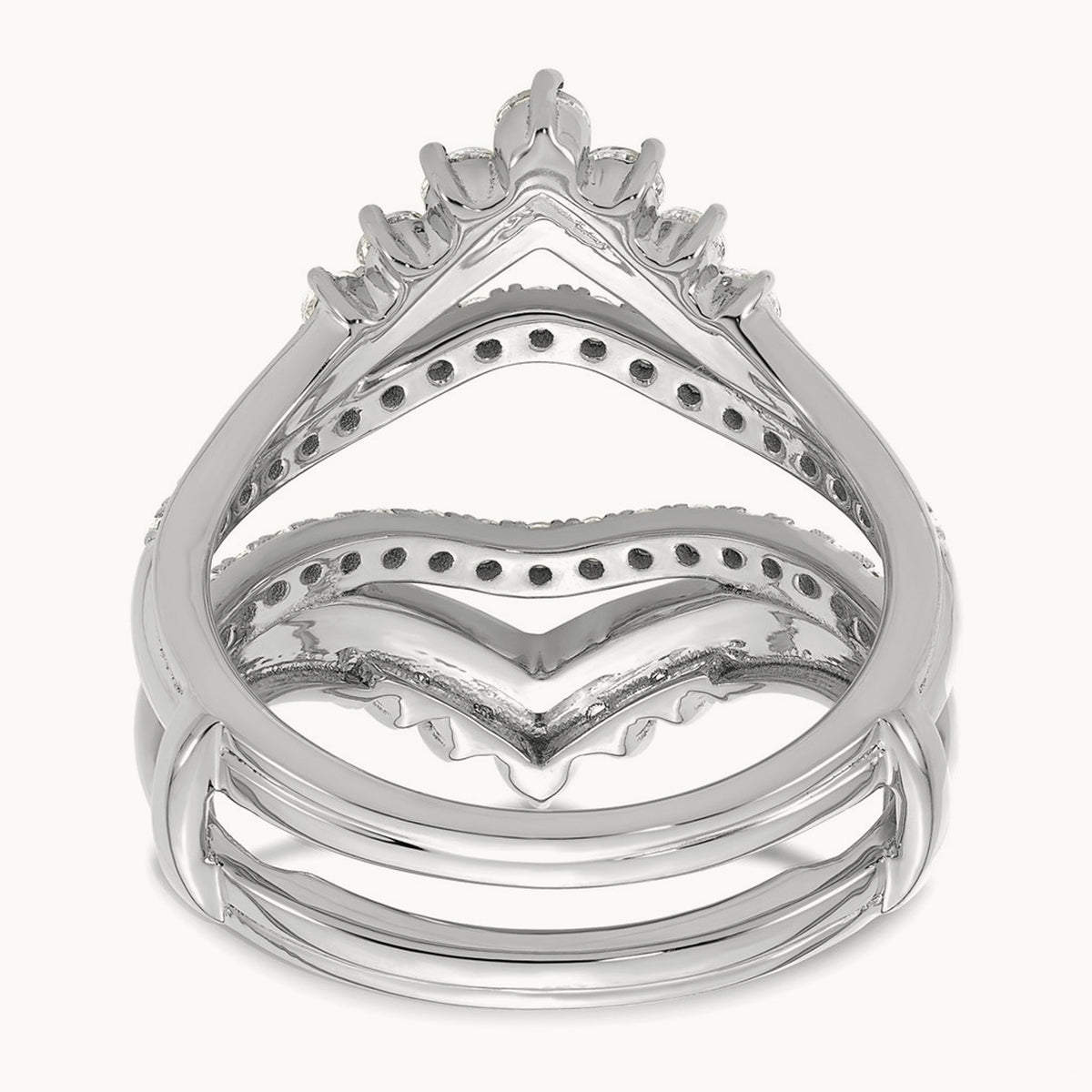 Ring Guard, 1.00 ct tw Lab-Grown Diamond — 14K White Gold