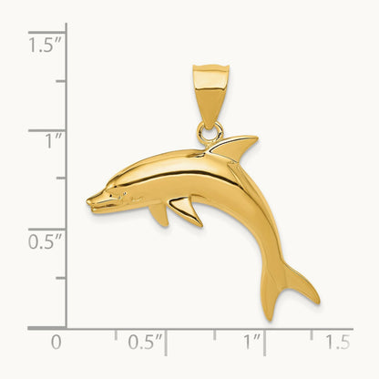 Dolphin Pendant, 14K