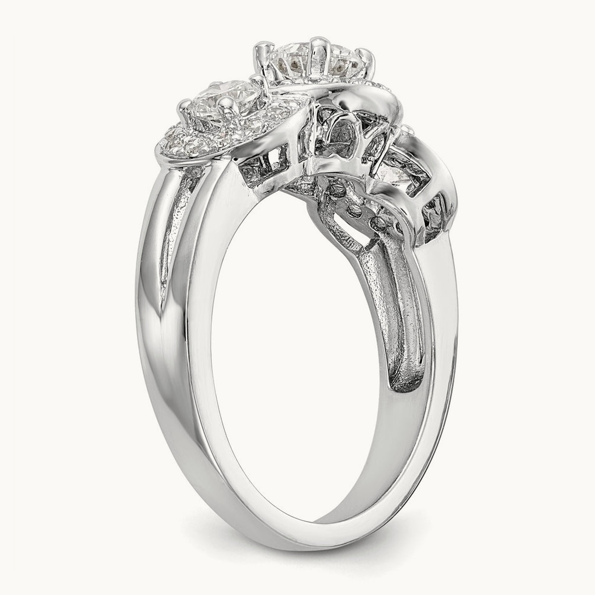 Three Stone Engagement Ring, 1.25 ct tw Lab-Grown Diamond