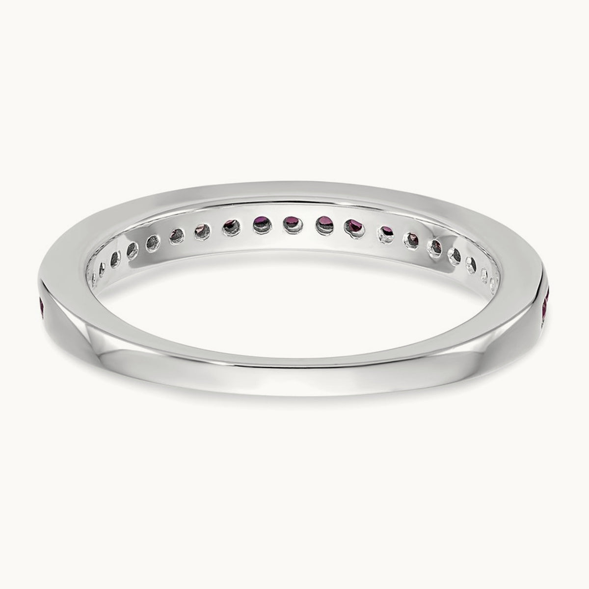 Ruby Band, 2.7 wide — 14K White Gold