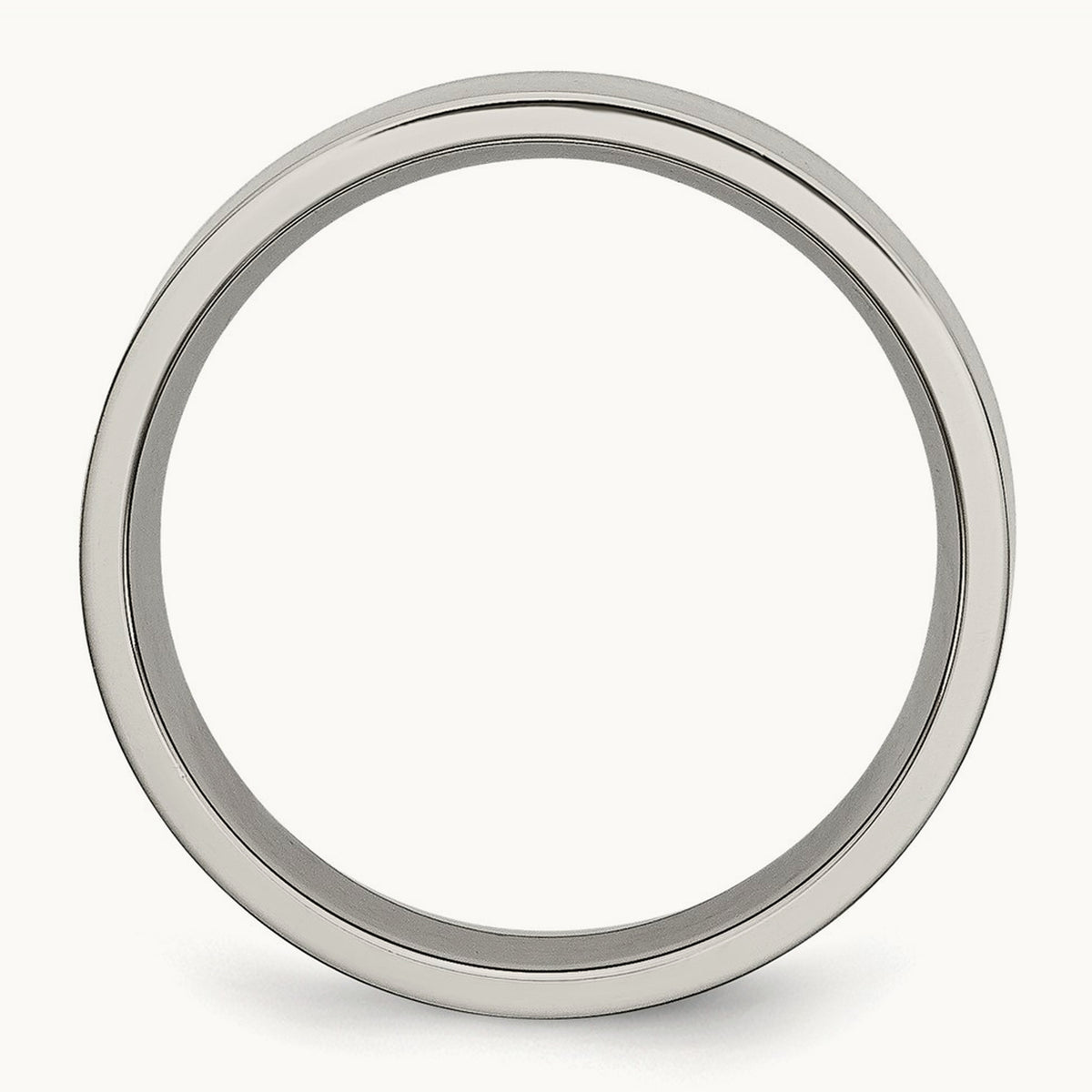 Brushed Flat Band, 6mm, Titanium