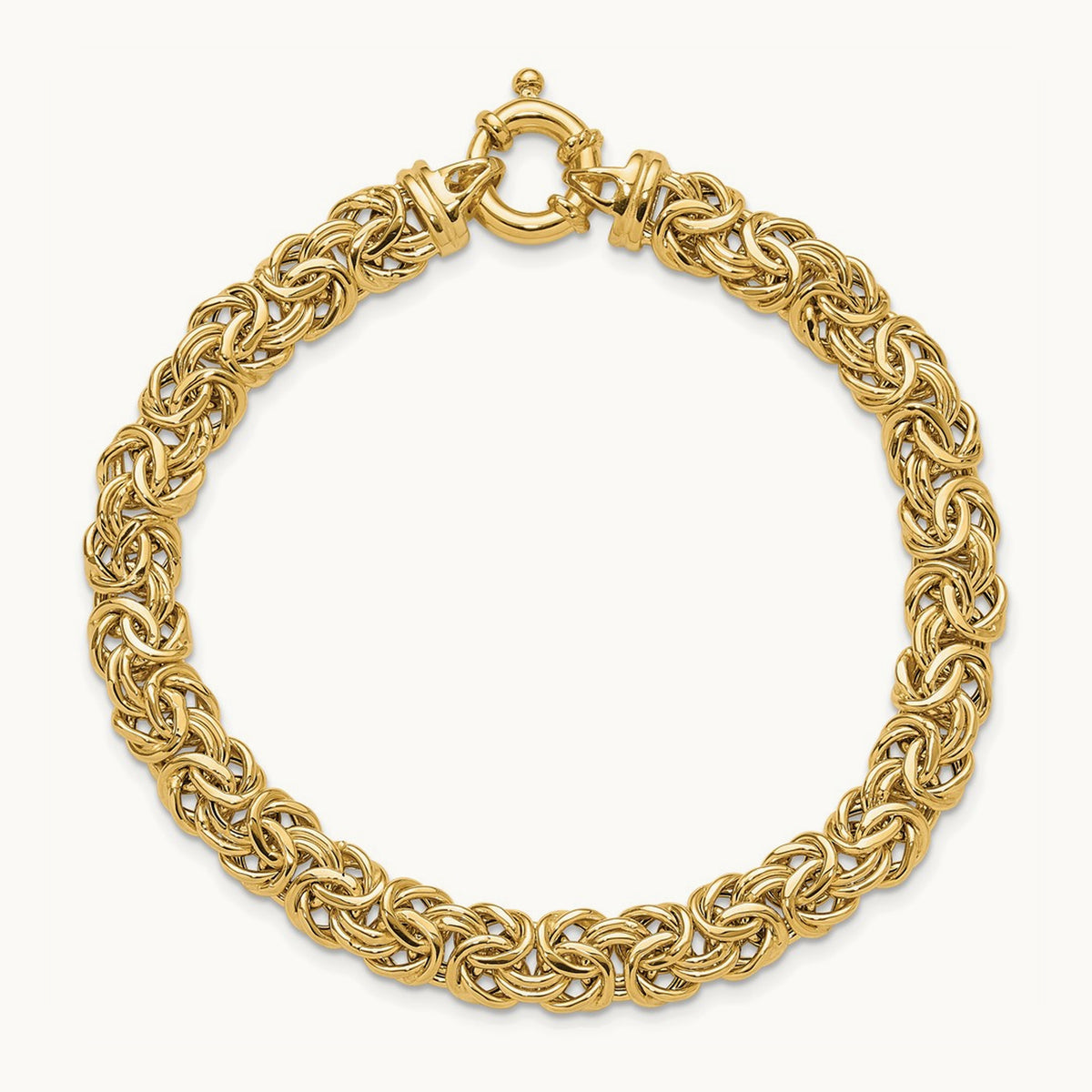 Fancy Flat Byzantine Bracelet — 8mm