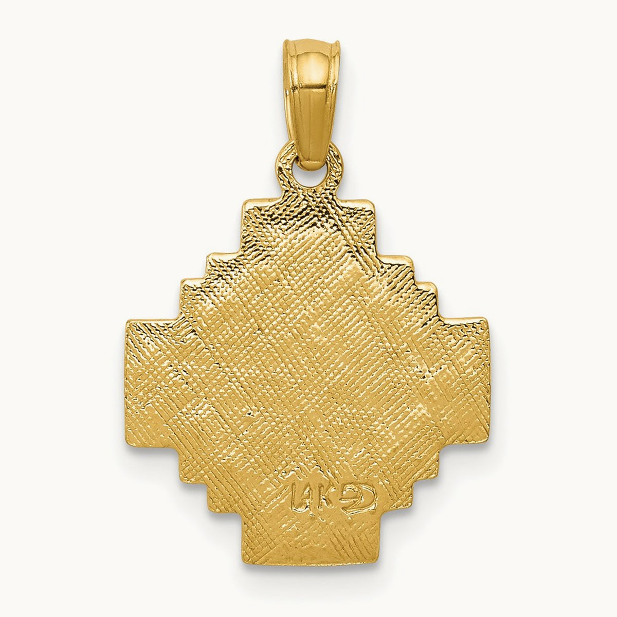 Jerusalem Cross Pendant — 14K Yellow Gold, 20mm