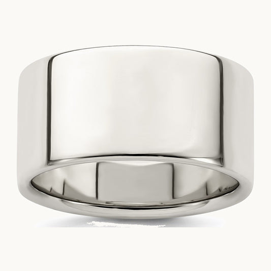 Sterling Silver 10mm Lightweight Flat Band
