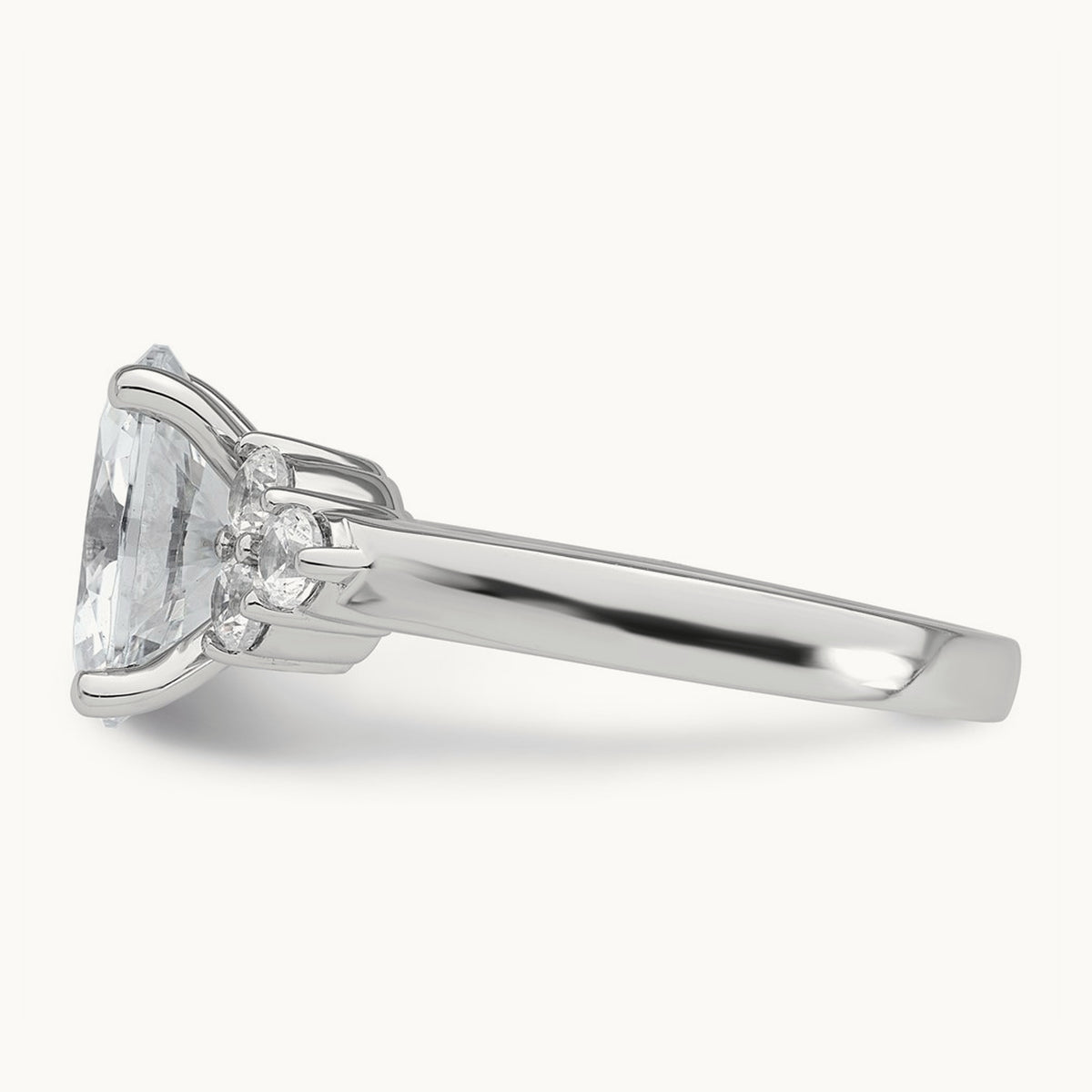 Oval 3 Stone Engagement Ring, 3.00 ct tw Lab-Grown Diamond