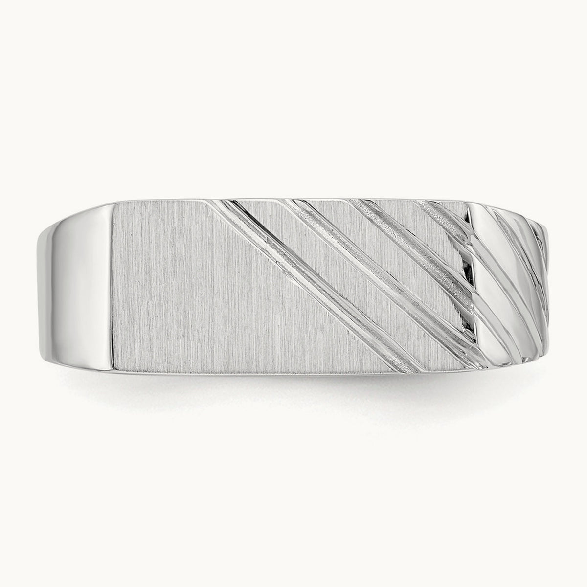 Open Back Mens Signet Ring — photo set