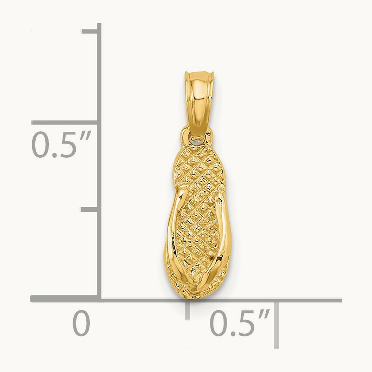 JAMAICA Flip-Flop Charm, 14K
