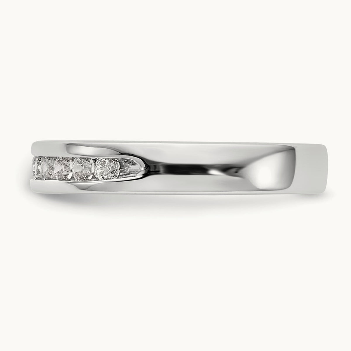 9- Stone ladies Band Mounting, 1.9mm, 14K White Gold