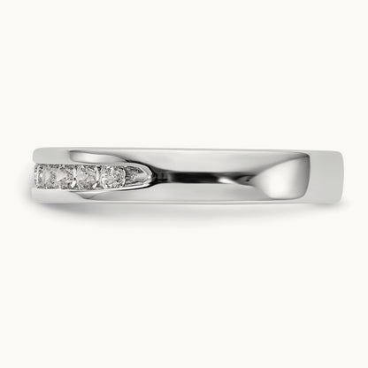 9- Stone ladies Band Mounting, 1.9mm, 14K White Gold