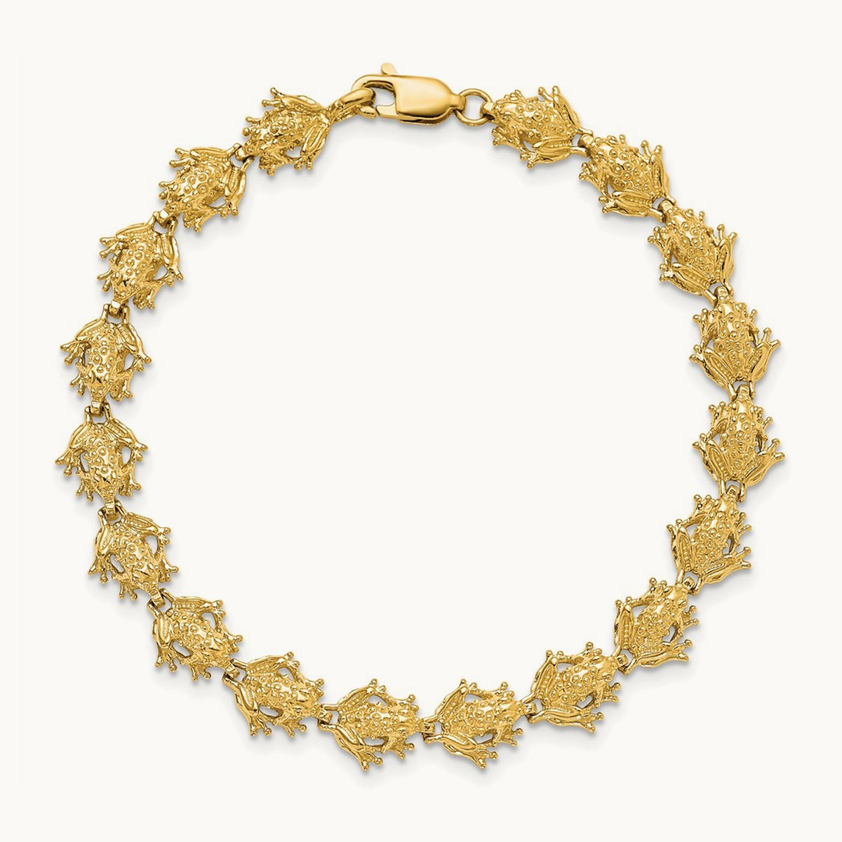 Frog Bracelet, 14K