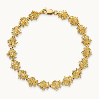 Frog Bracelet, 14K
