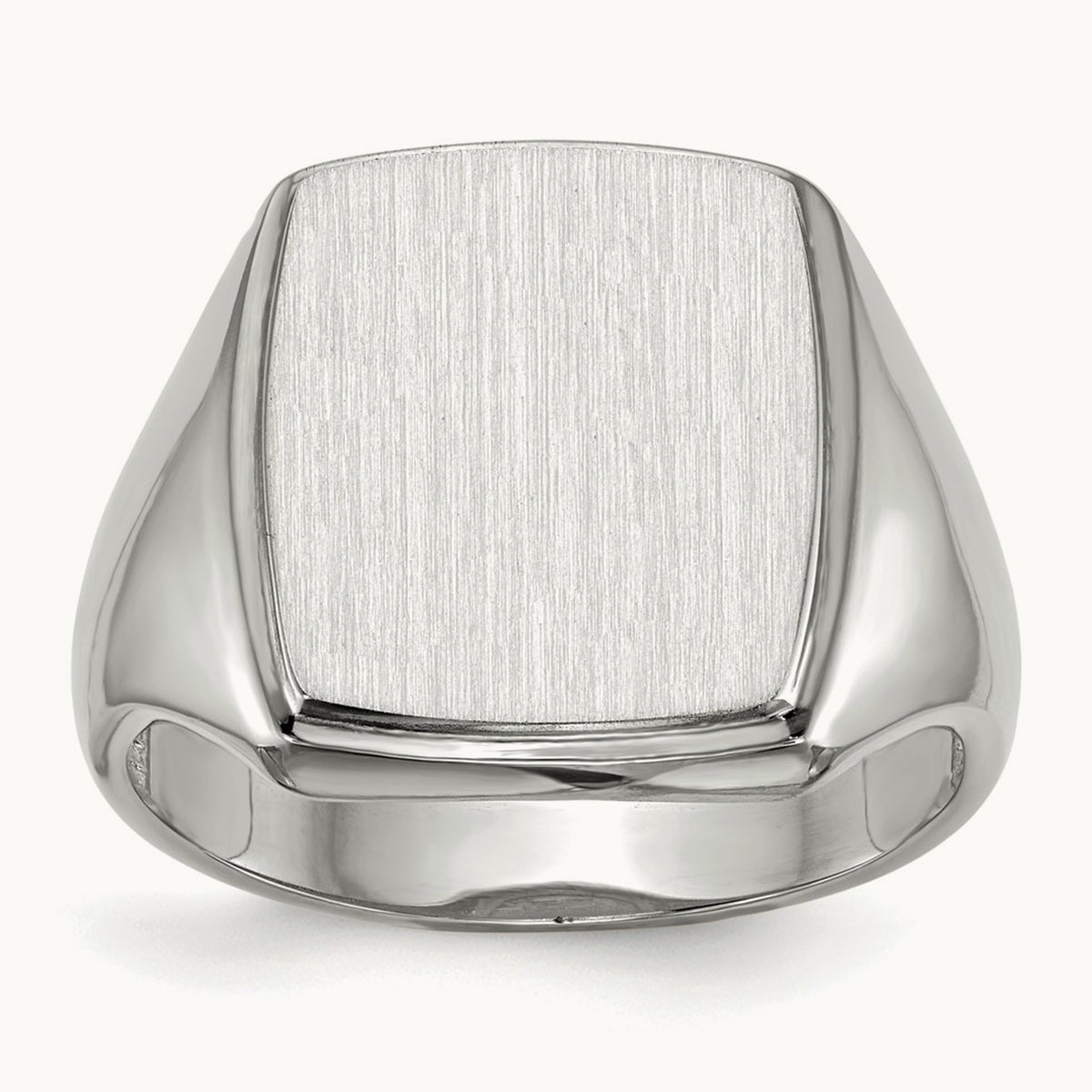 Open Back Mens Signet Ring — photo set