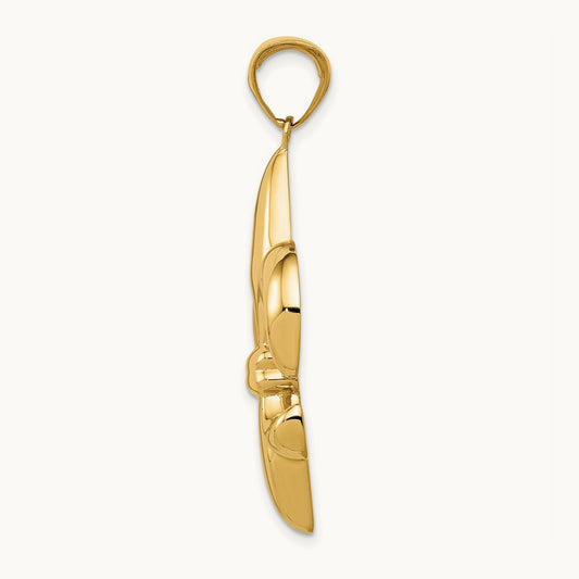 Large Fleur-De-Lis Pendant, 14K