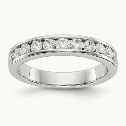 11-Stone Diamond Channel Band, Platinum