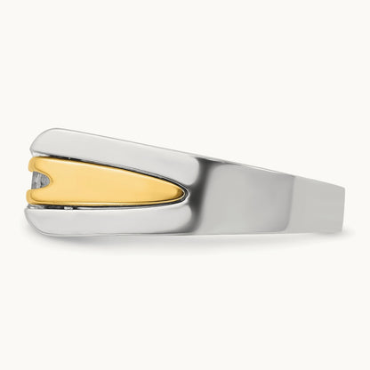 IBGoodman Men's Diamond Complete Ring, 14K Two-tone