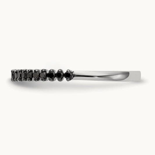 Blue Diamond Band, 14K White Gold