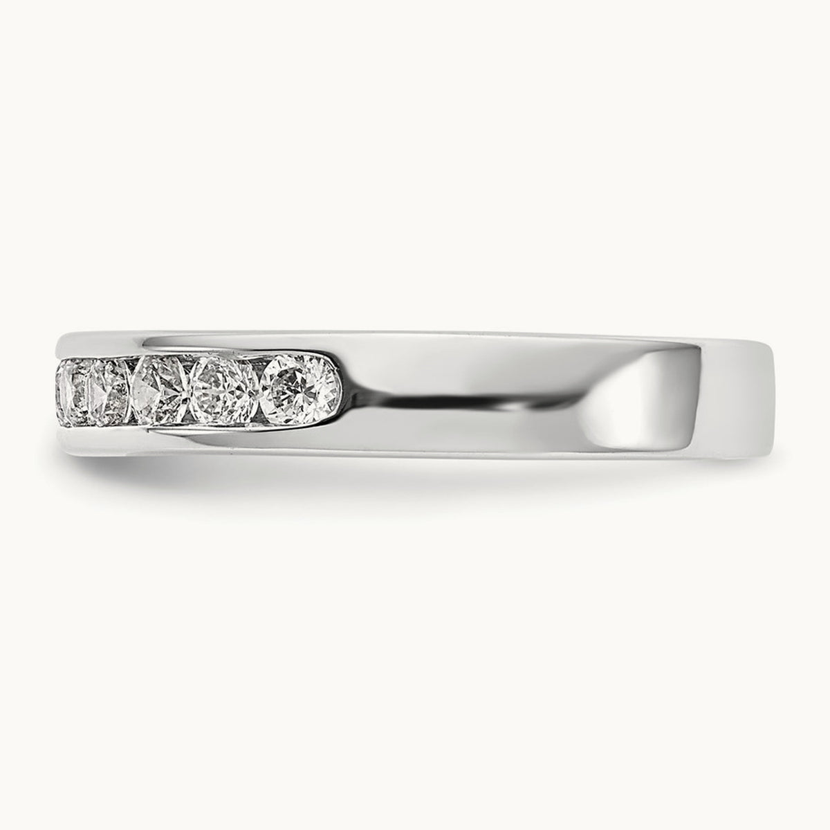 11-Stone Diamond Channel Band, Platinum