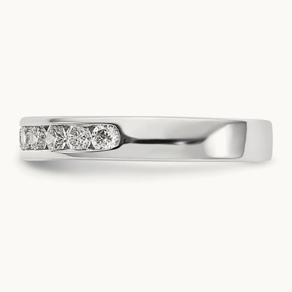11-Stone Diamond Channel Band, Platinum