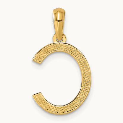 Fancy Letter C, 14K Yellow Gold