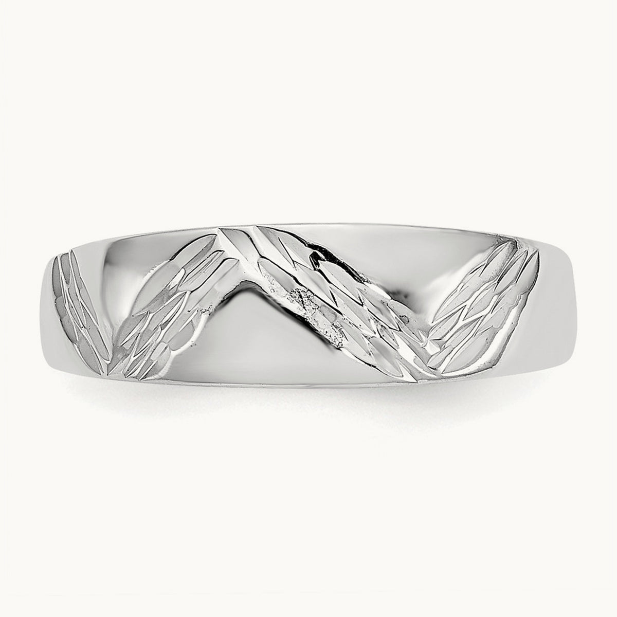 Fancy Toe Ring, 14K White Gold