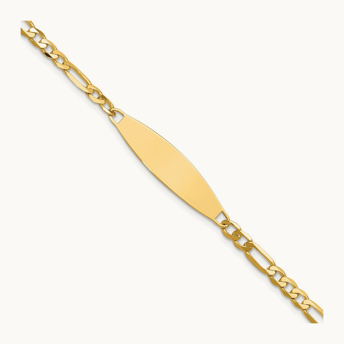 Figaro ID Bracelet, 3.0mm, 14K