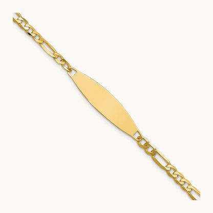 Figaro ID Bracelet, 3.0mm, 14K