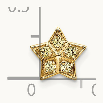 Sapphire Star Chain Slide Pendant, 14K Yellow