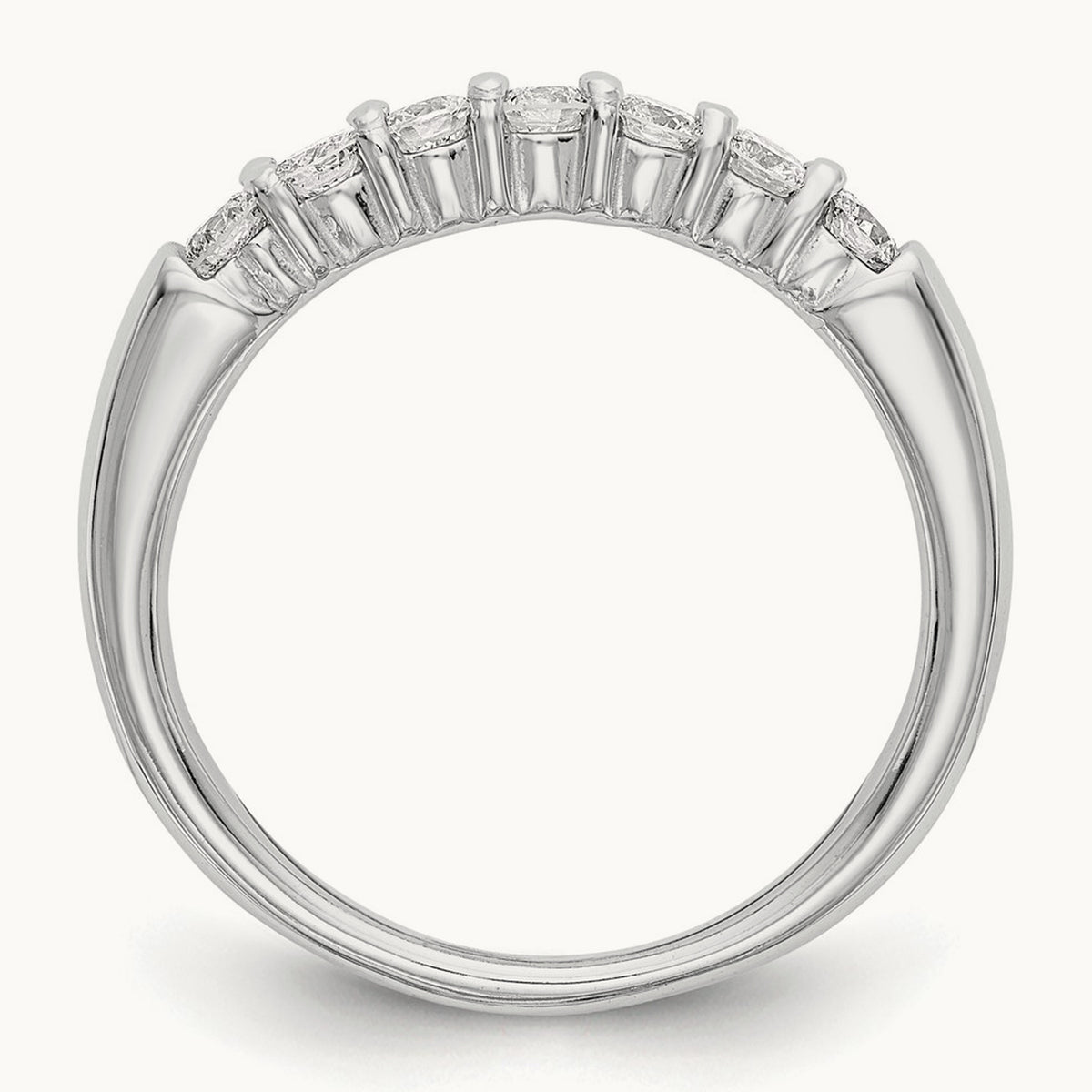 Prong-Set 7 Stone Band — 3/4 ct, 7