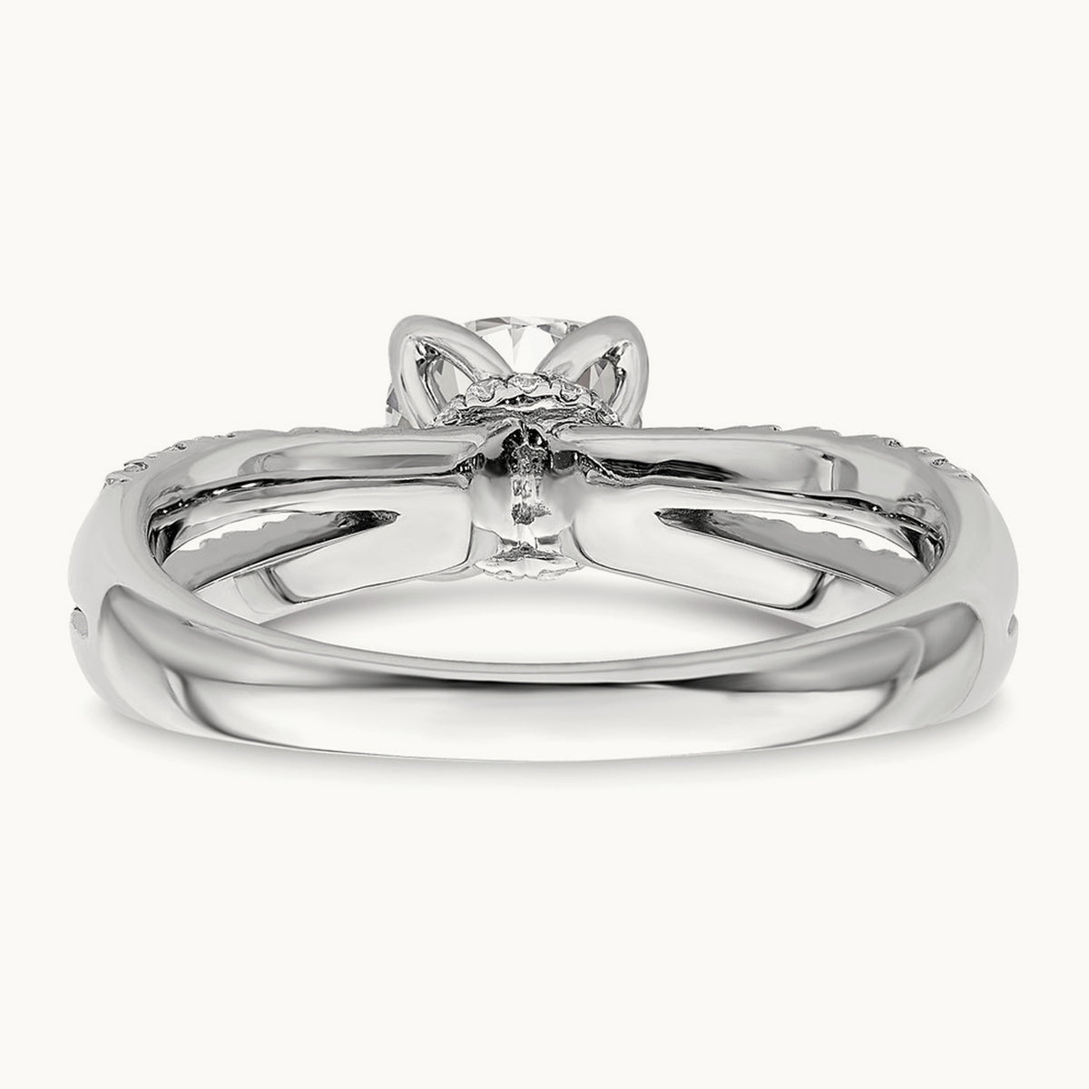 Cushion Semi-Mount Engagement Ring, 0.50 ct tw Lab-Grown Diamond