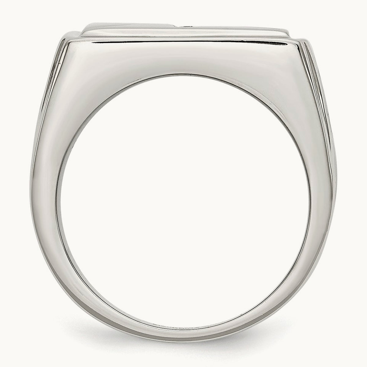 Polished/Textured Diamond Cross Band — photo set