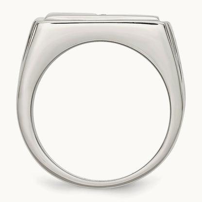 Polished/Textured Diamond Cross Band — 10