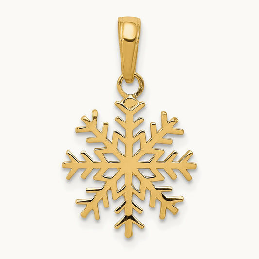 Snowflake Pendant, 14K
