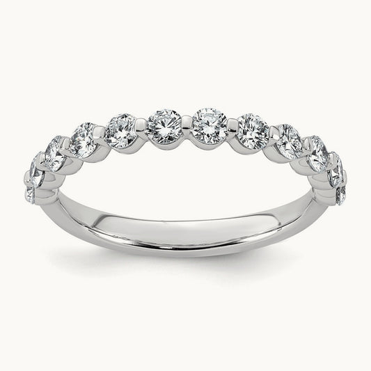 Round Shape Stones Wedding Band, 0.75-1.00 ct tw Lab-Grown Diamond