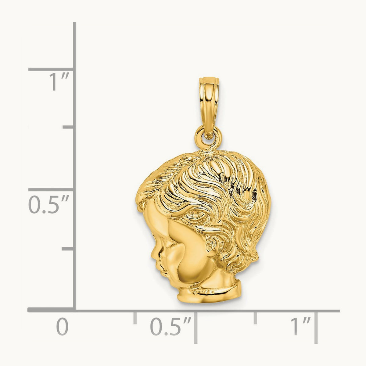 Boy Head Charm — 22.05mm