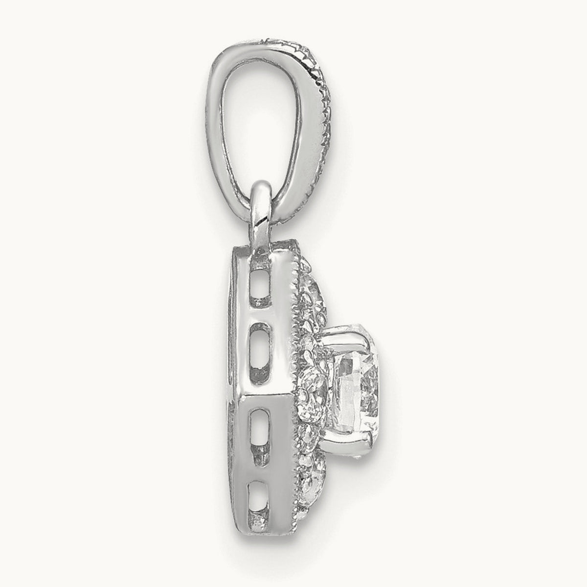 Square Vintage Pendant, 0.50 ct tw Lab-Grown Diamond