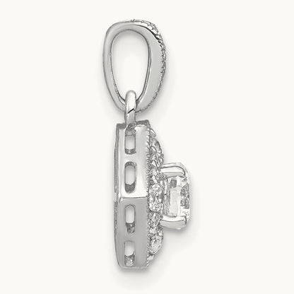 Square Vintage Pendant, 0.50 ct tw Lab-Grown Diamond