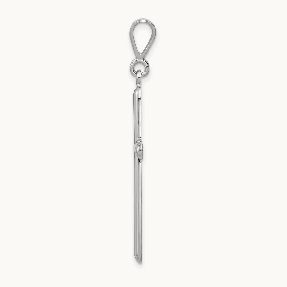 Cross Pendant, 14K White Gold