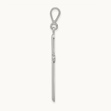Cross Pendant, 14K White Gold
