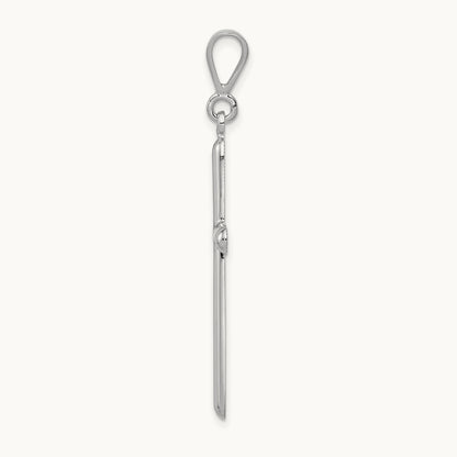Cross Pendant, 14K White Gold