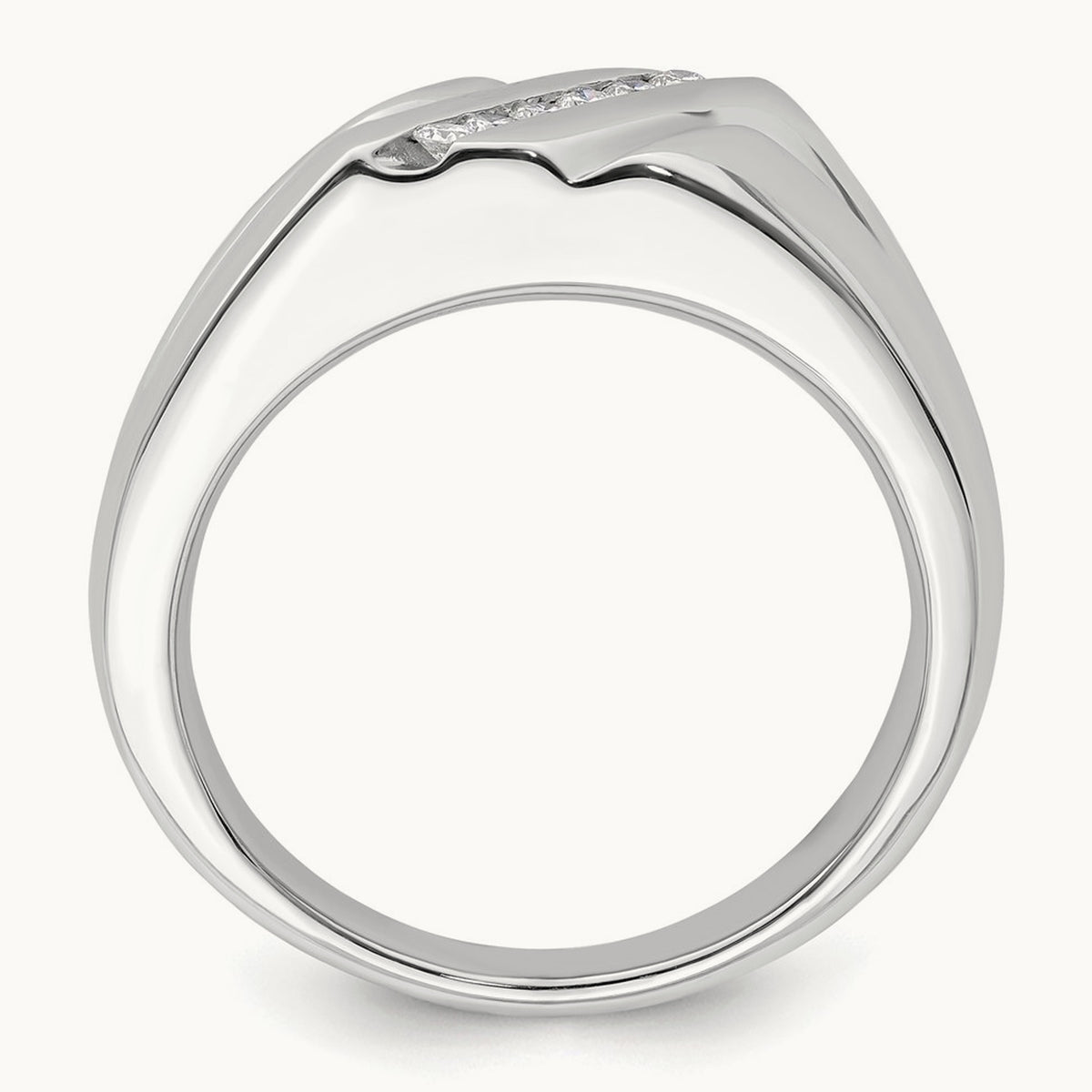 6 Stone Men's Ring, 0.15 ct tw Lab-Grown Diamond