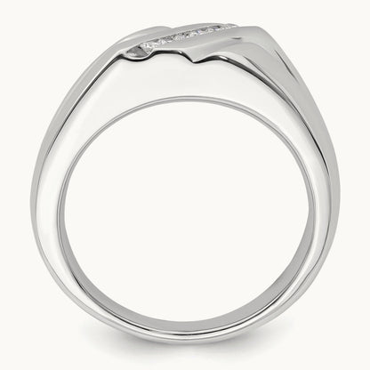 6 Stone Men's Ring, 0.15 ct tw Lab-Grown Diamond