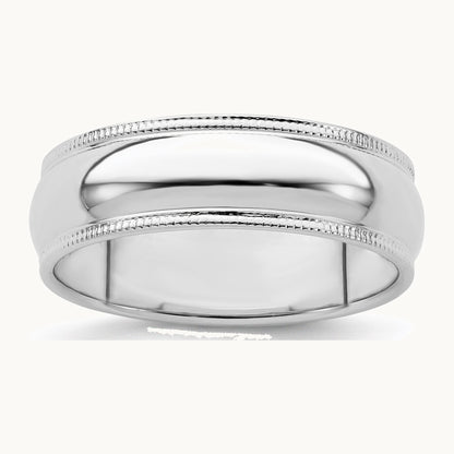 Half Round Milgrain Band — photo set