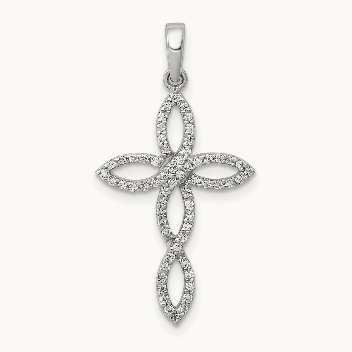 1/4ct. Diamond Cross Pendant — photo set