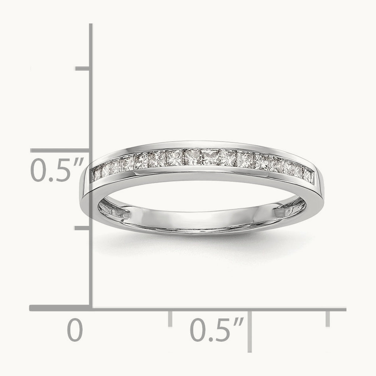 Diamond Wedding Band, 14K White Gold