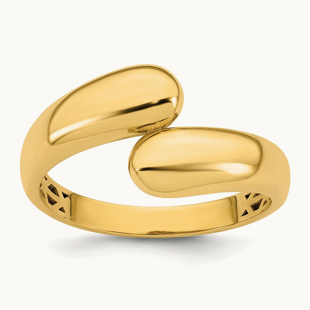 Polished Bypass Ring, 14K
