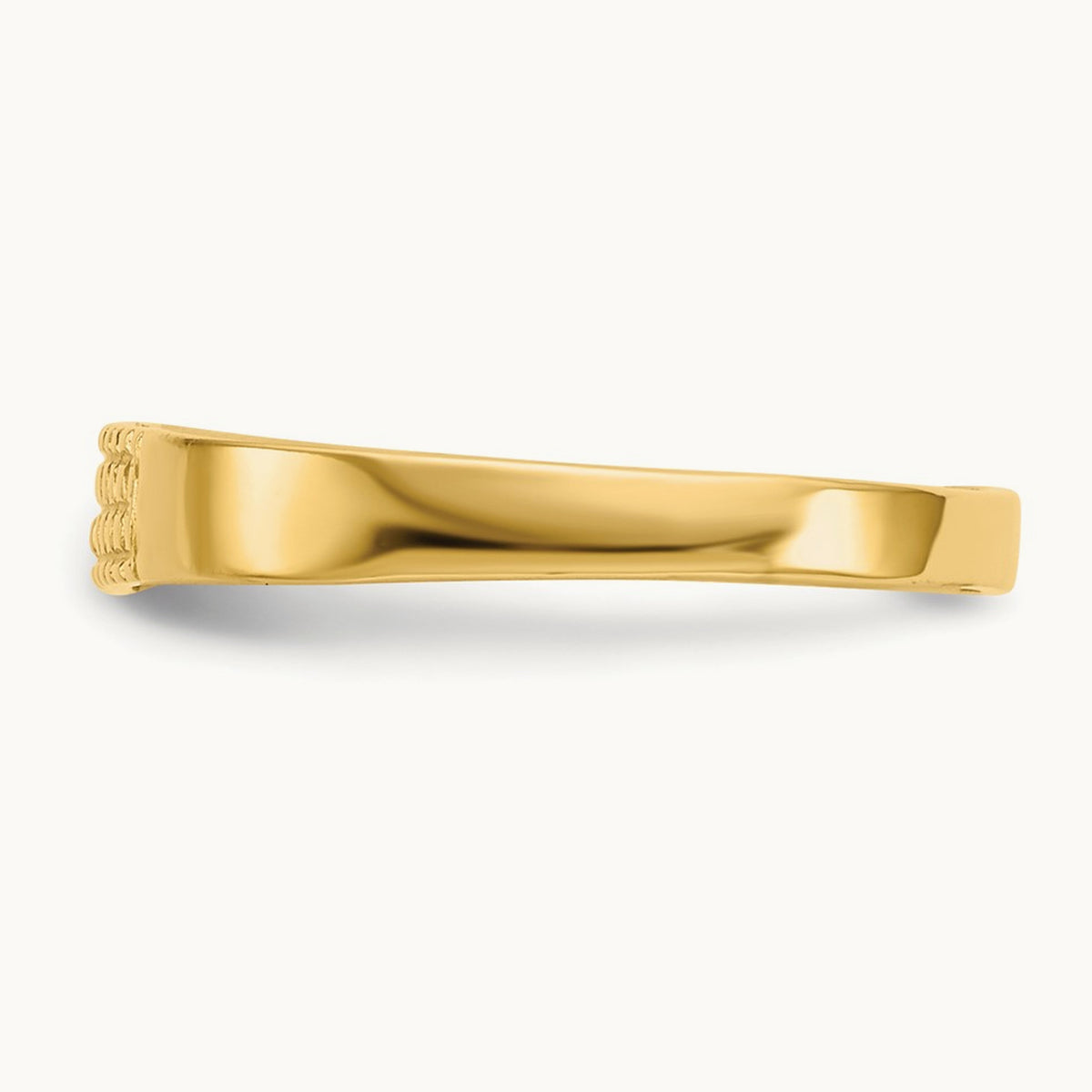 Polished Baby Signet Band Ring, 14K